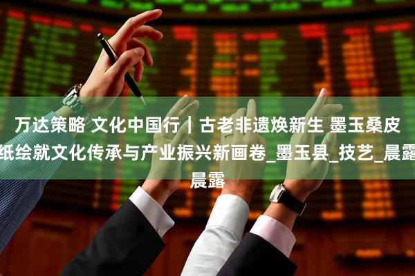 万达策略 文化中国行|古老非遗焕新生 墨玉桑皮纸绘就文化传承与产业振兴新画卷_墨玉县_技艺_晨露